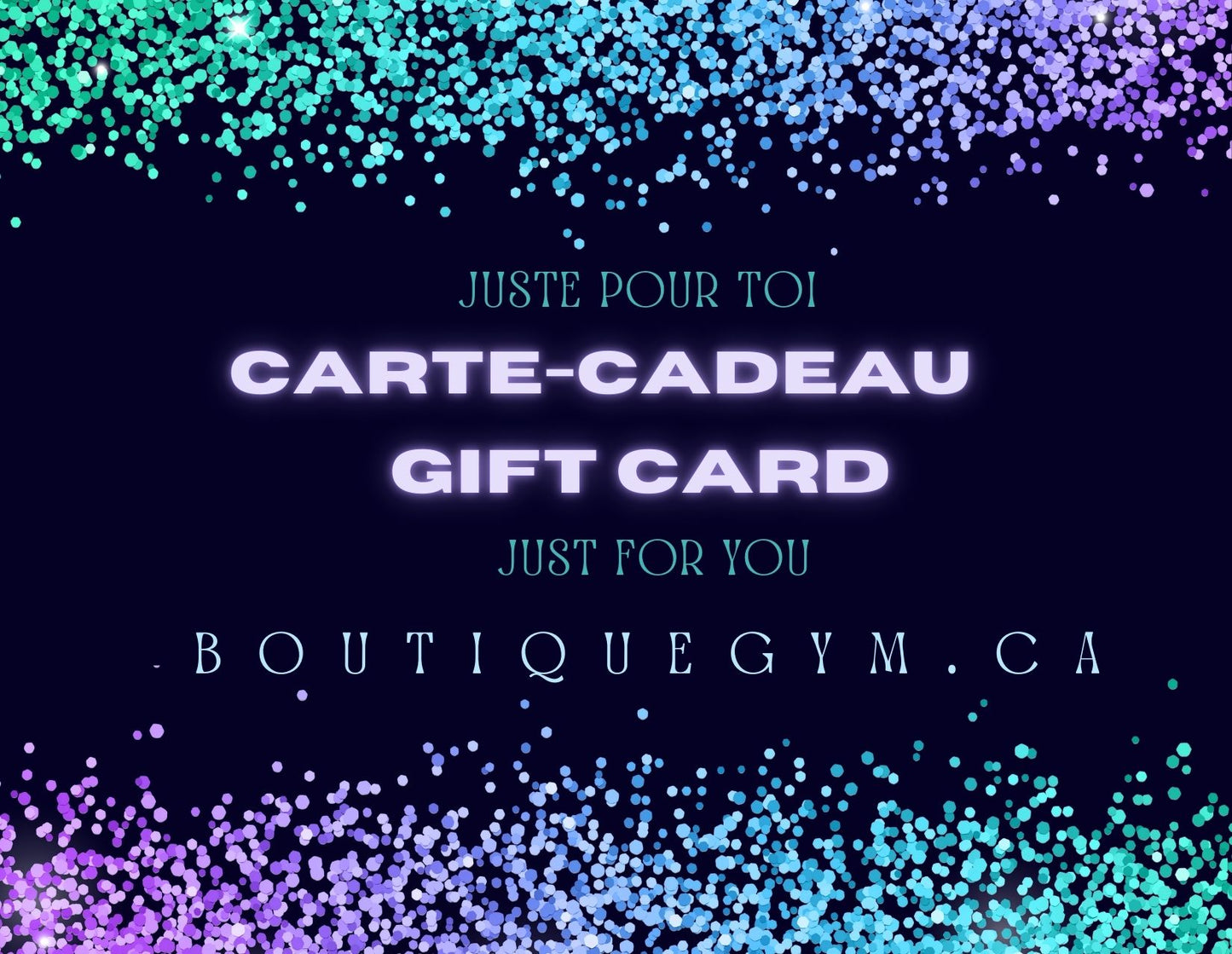 Carte-cadeau BoutiqueGYM Noir