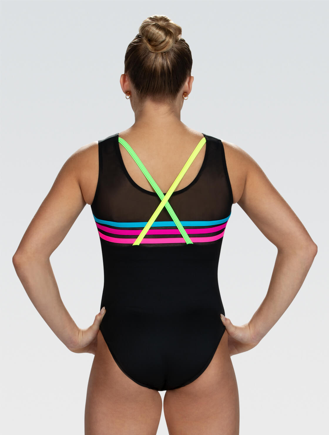 GK ELITE Neon Dusk Tank Leotard - E5136