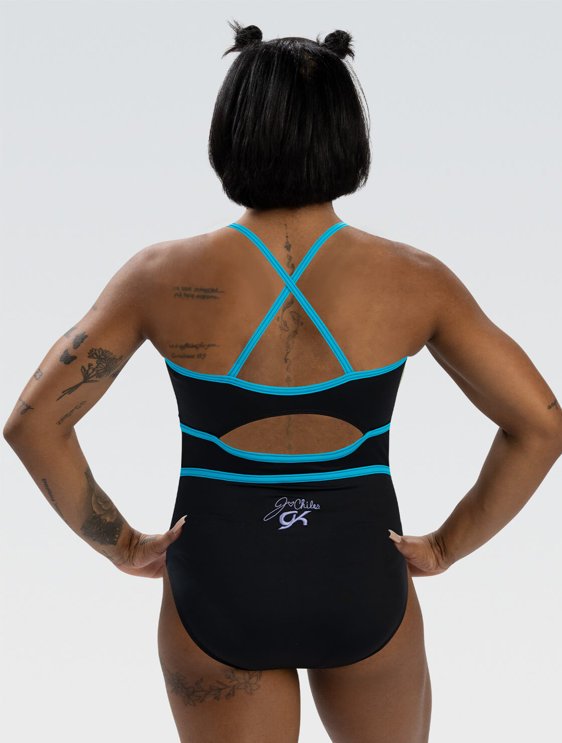 GK ELITE Jordan Chiles Electric Tank Leotard - E5196