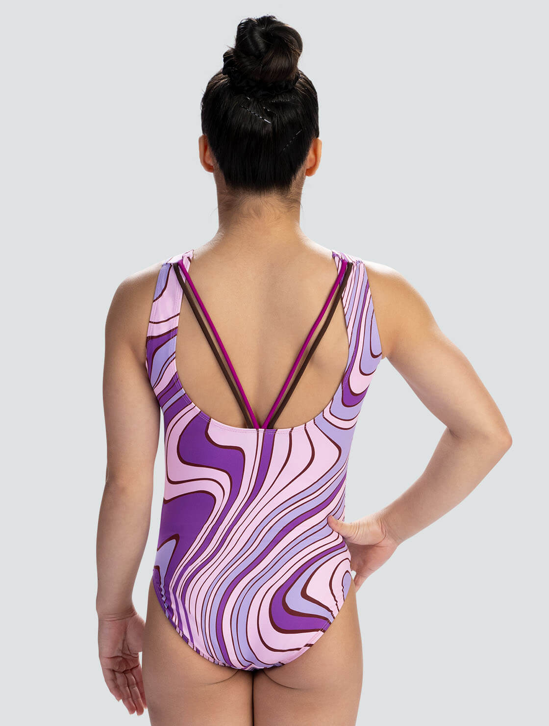 GK ELITE Soft Swirl Tank Leotard - E5308