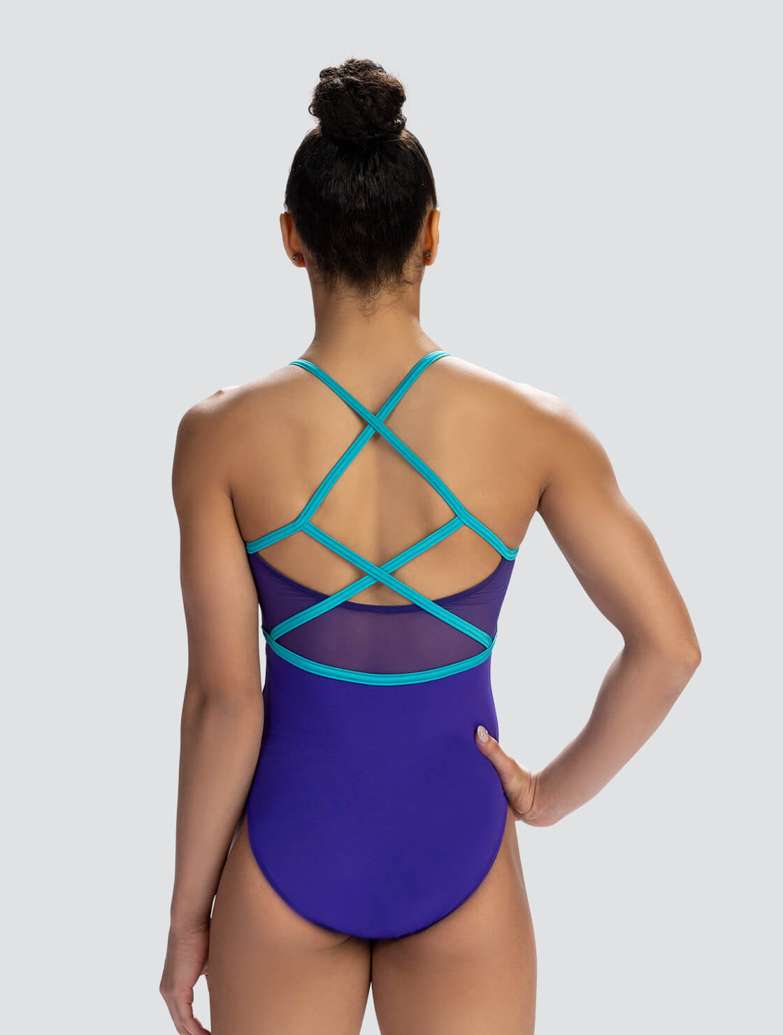GK ELITE Hezly Rivera Lilac Sky Tank Leotard - E5346