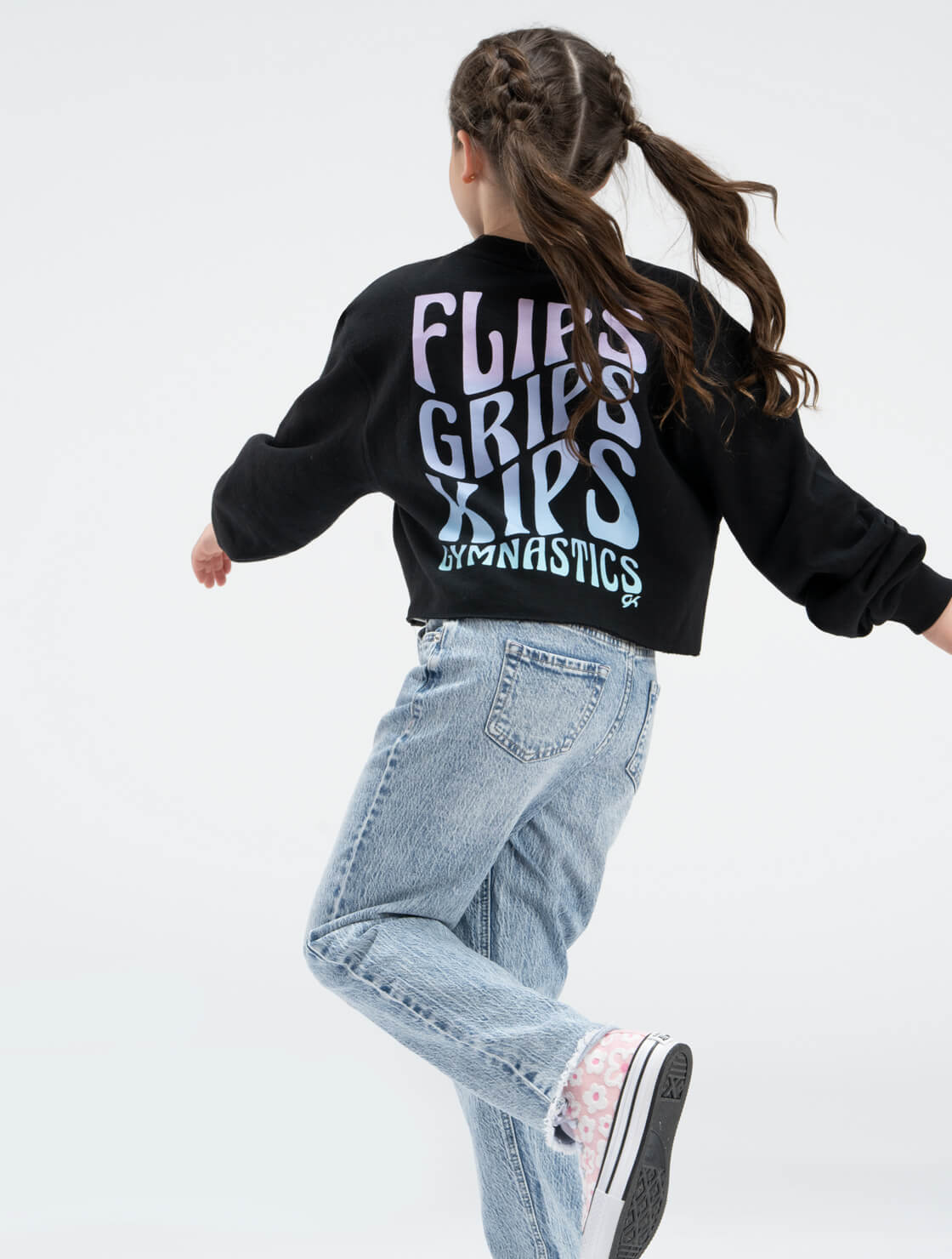 Flips, Grips, And Kips Cropped Sweatshirt - GA007
