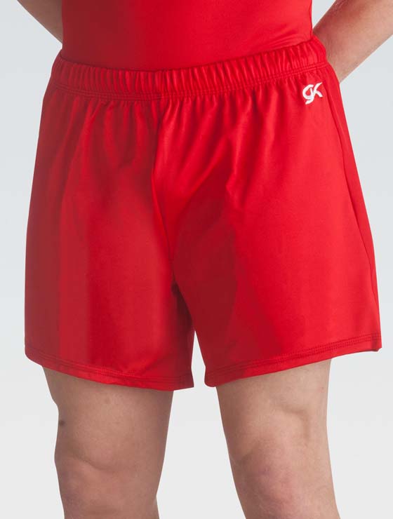 GK ELITE Men's Nylon/Spandex Long Gymnastics Shorts - 1818M