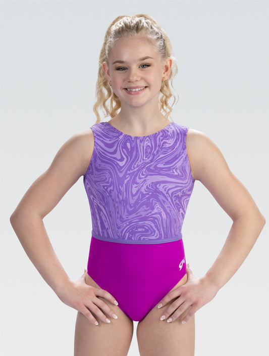 GK ELITE Marble Swirl Tank Leotard - 3914