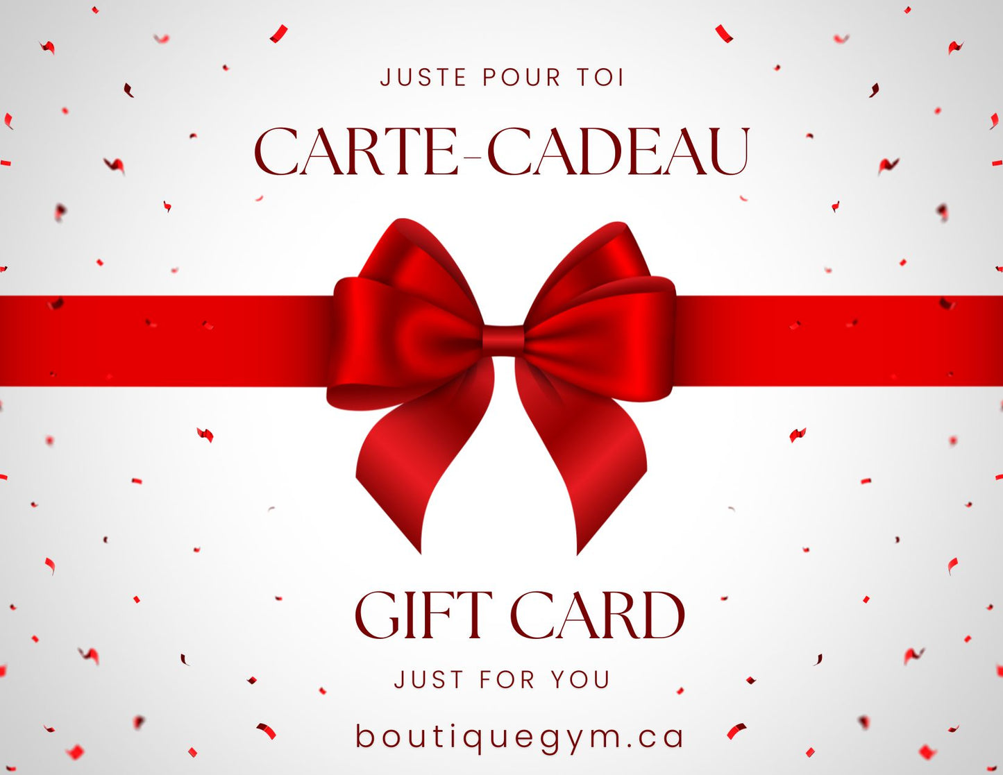 BoutiqueGYM gift card - Holidays