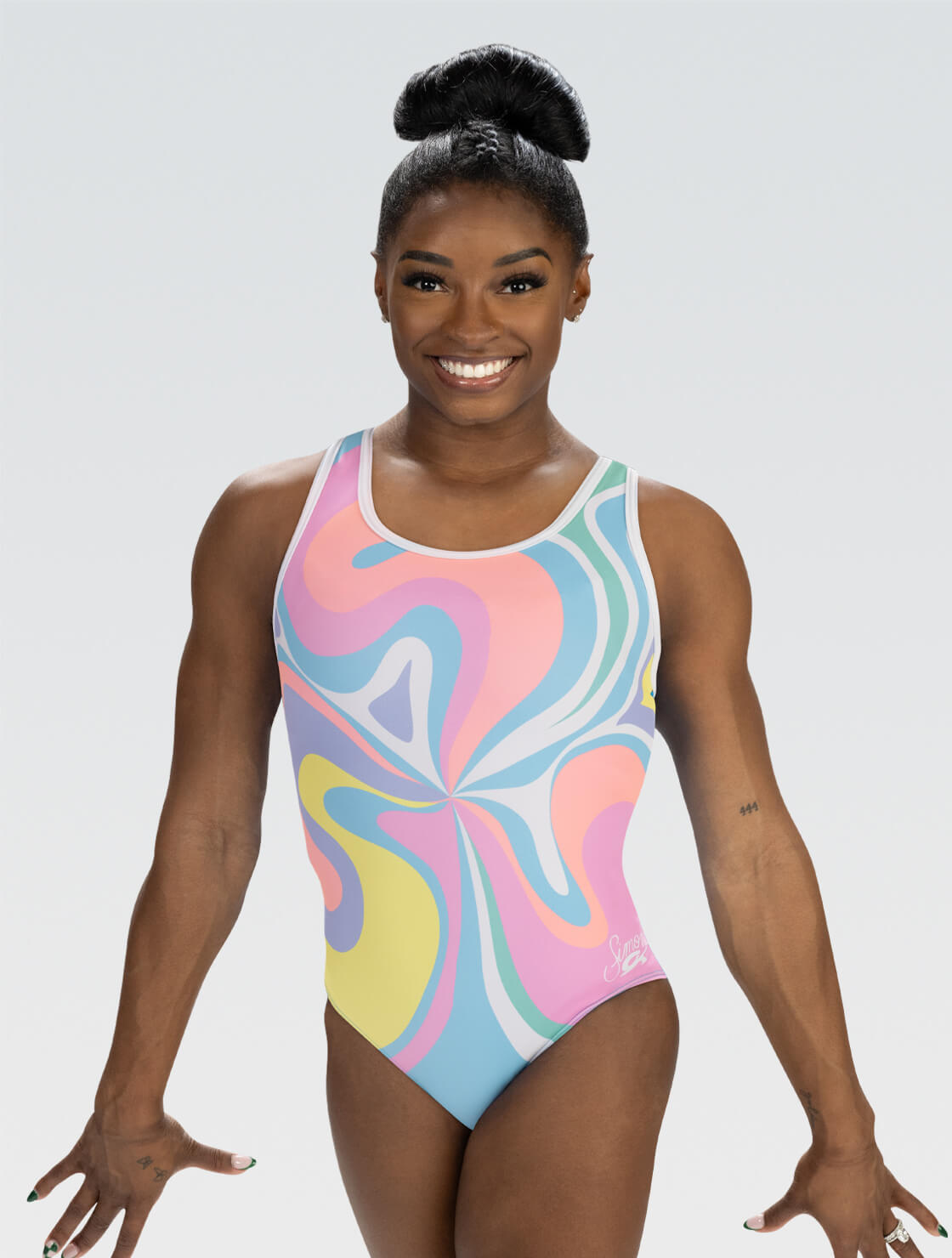 GK ELITE Simone Biles léotard Power pastel  - E4956