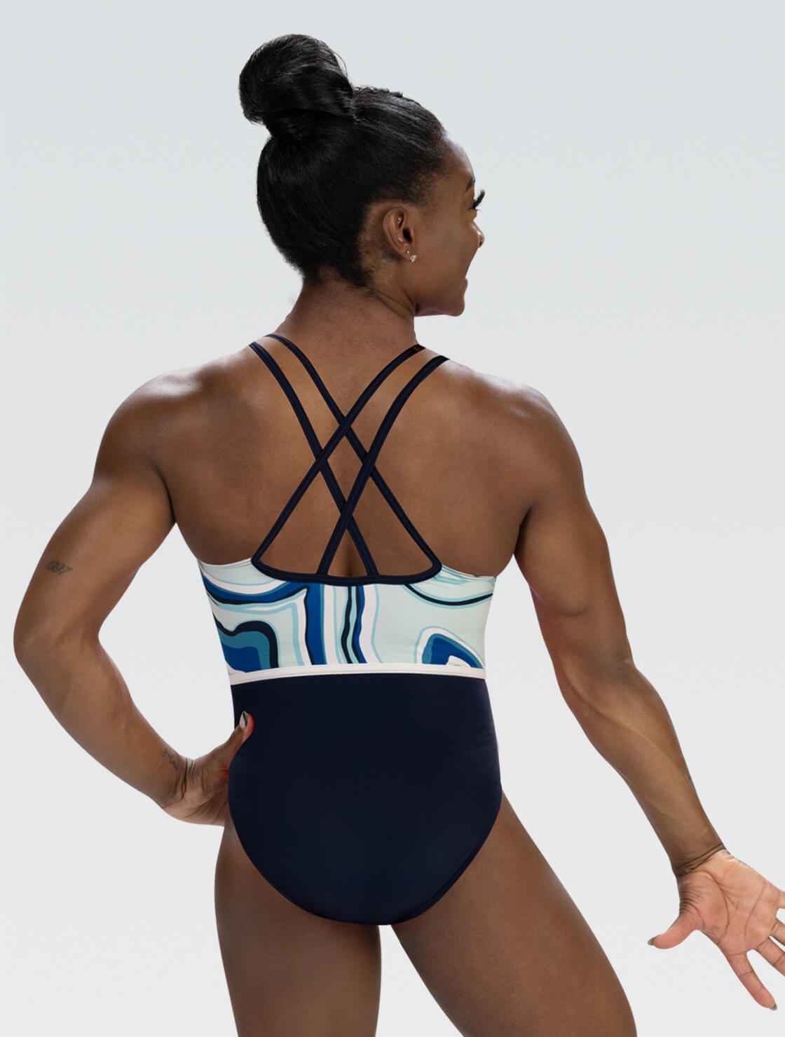 GK ELITE Simone Biles Marble Muse Tank Leotard - E4995