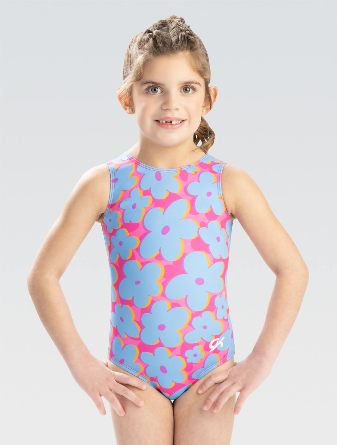 GKids Far Out Floral Tank Leotard - E5188