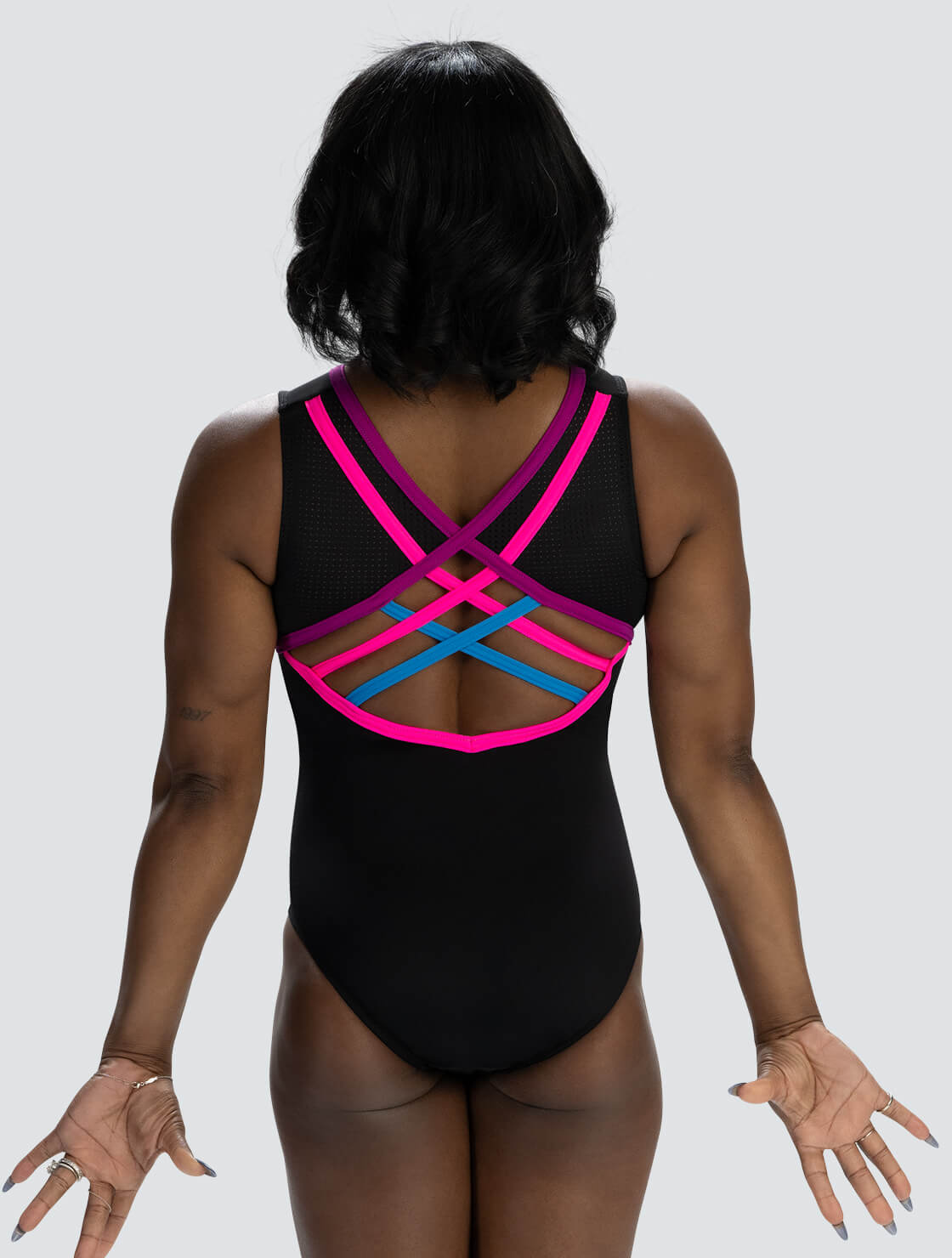 GK ELITE Simone Biles Neon Force Tank Leotard - E5341