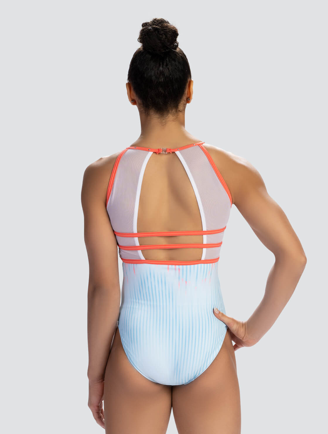 GK ELITE Hezly Rivera Silver Drift Tank Leotard - E5345
