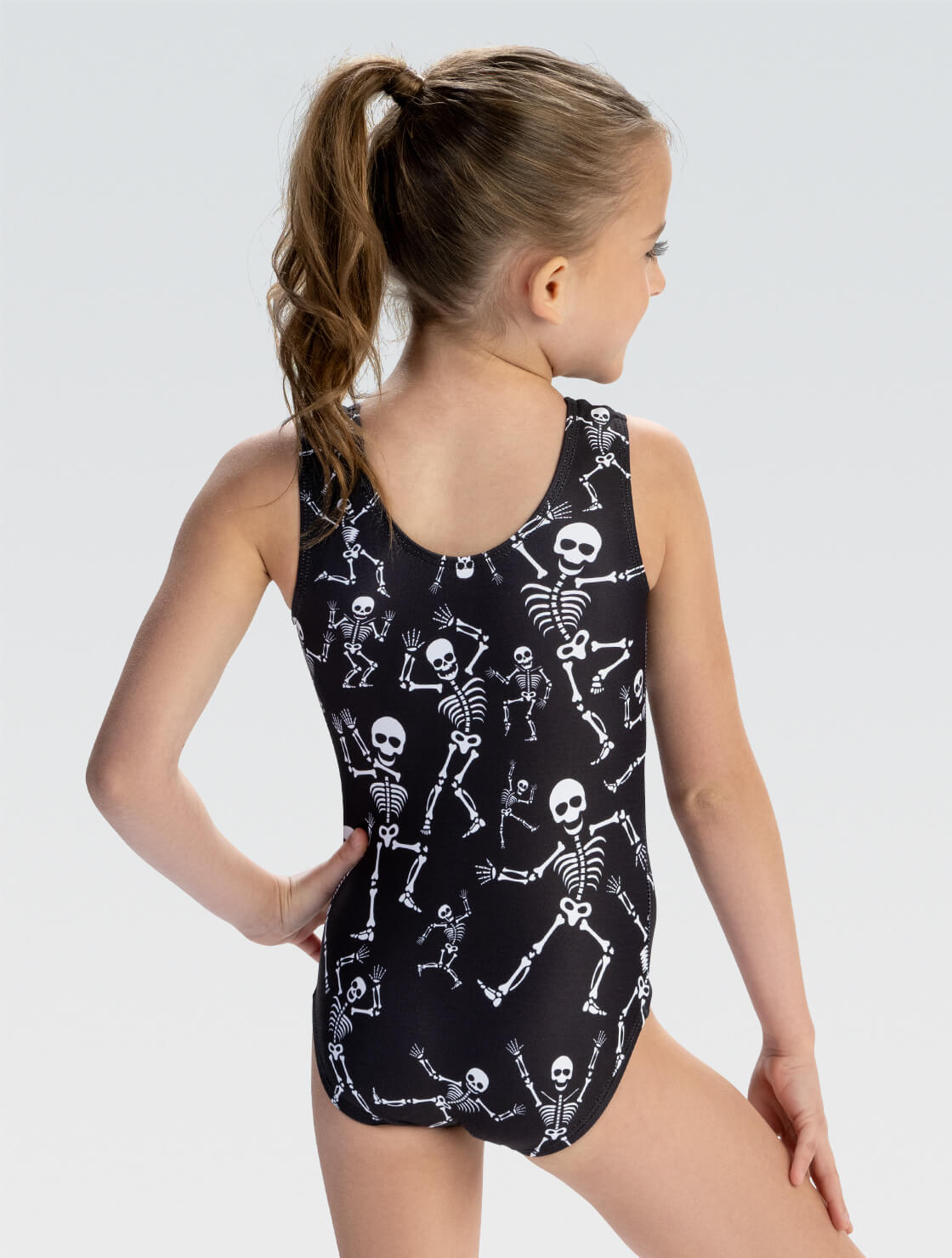 GK ELITE Skeleton Shuffle Glow in the Dark Tank Leotard - E5396