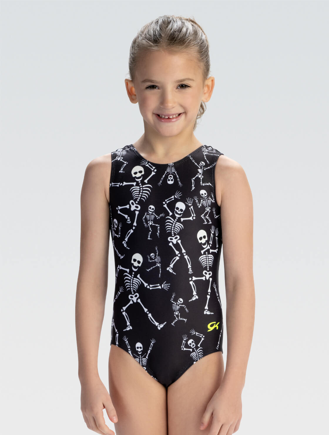 GK ELITE Skeleton Shuffle Glow in the Dark Tank Leotard - E5396