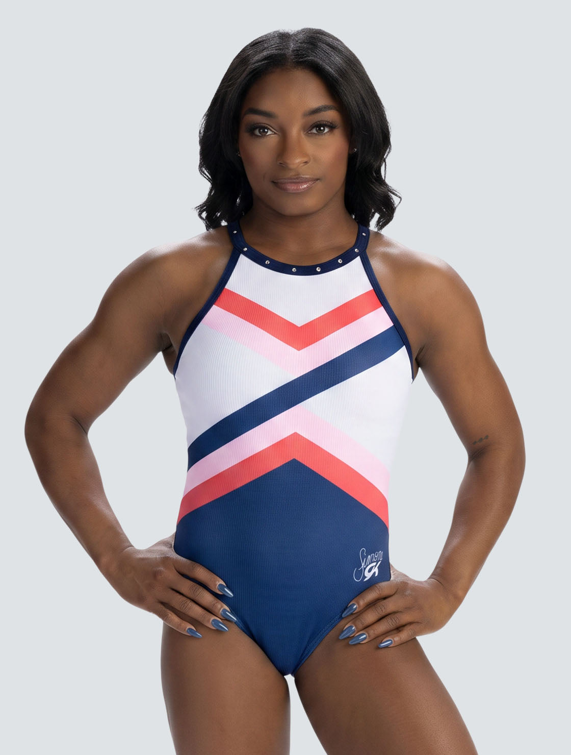 GK ELITE Simone Biles Stronger Still Rib Tank Leotard - E5406